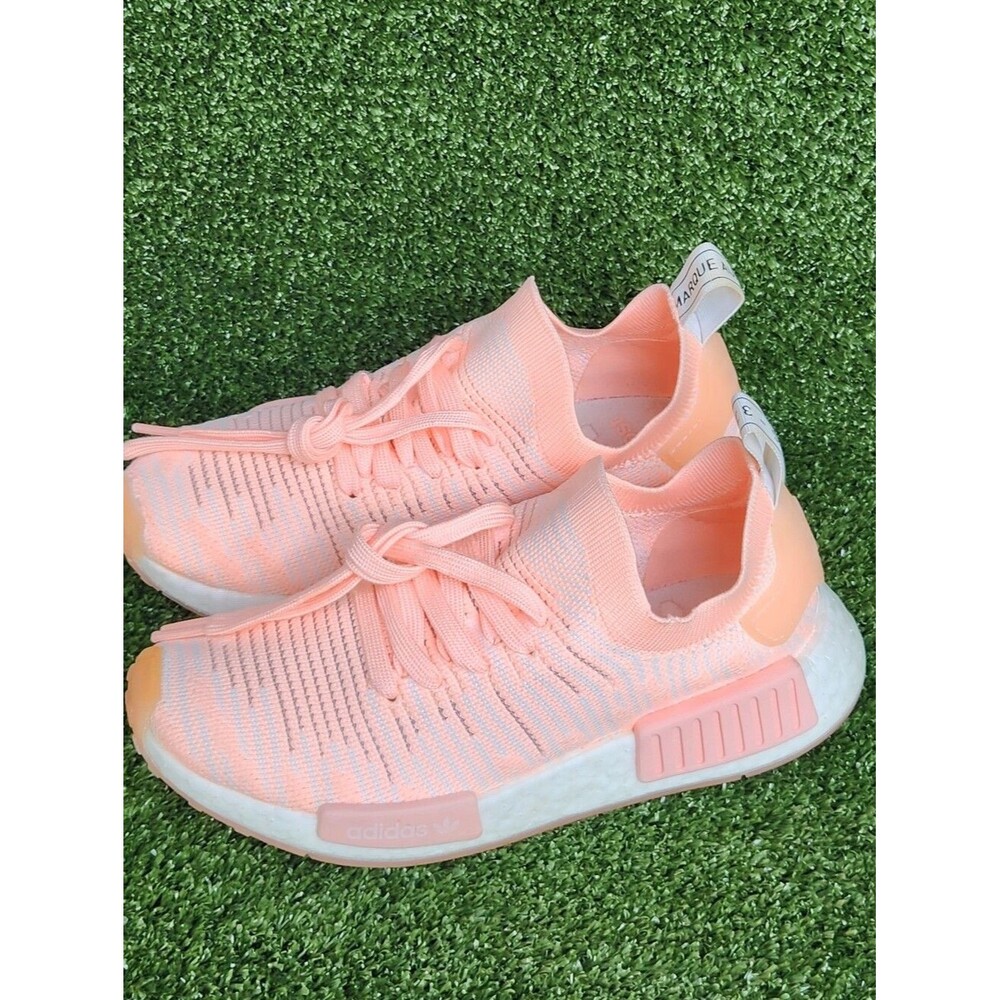 Adidas NMD-R1 Boost Women's Athletic Running/Walking Primeknit Peach Size 6 - Picture 11 of 14